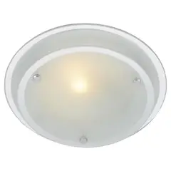 CASA BONITA - Plafon Blanco 23 Cm 1 Luz E27 Vidrio