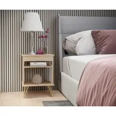 CASA BONITA - Lámpara De Mesa Lille X2 Unidades Con 1 Luz Rosca E27 Blanca - Niquel