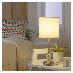 JUST HOME COLLECTION - Lámpara De Mesa Toulouse 1 Luz E27 Blanca Vintage Moderno