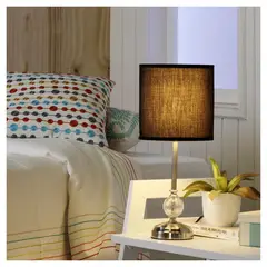 JUST HOME COLLECTION - Lámpara De Mesa Toulouse 1 Luz E27 Negro Vintage Moderno