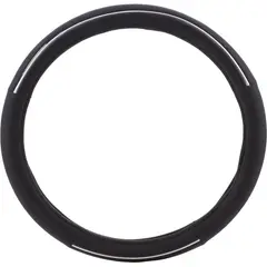 AUTOSTYLE - Cubre Timón Negro Silver Line