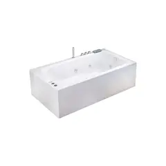 FIRPLAK - Hidro Aeromasaje Qatar Plus 180X100X55 Cm - Blanco