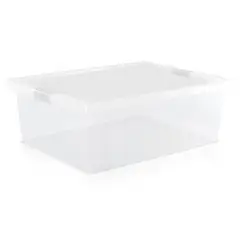ESTRA - Caja Organizadora con Broche 47.5x21x62 cm 37 Litros Transparente