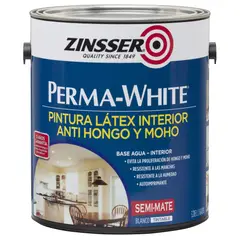 ZINSSER - Pintura para Interior Anti hongo Semi-Mate 1/4 Galón