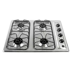 ABBA - Estufa Acero Inoxidable 59.5x44.5 cm 4 Puestos CG401-EE