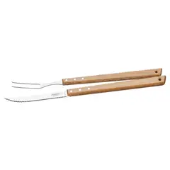 TRAMONTINA - Set Parrillero de 2 Piezas Cuchillo + Trinche Acero Inoxidable