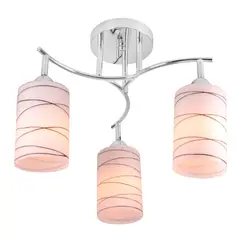 CASA BONITA - Lámpara Techo Lugo Metalica Vidrio 3 Luces E27