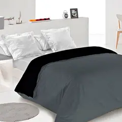 CASA BONITA - Duvet Bicolor Doble 210x240 Cm Gris Negro
