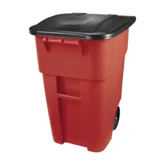 RUBBERMAID COMMERCIAL - Contenedor con Ruedas Plástica 189 Litros Verde con Tapa