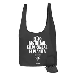 BRAND SOLUTIONS LTDA - Bolsa reutilizable para compras autoempacable 46x70x7 cm en Poliéster Gris