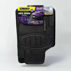 SIMONIZ - Tapete Universal Renault Pvc Negro 3Pzs