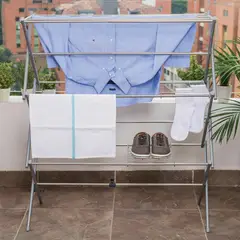 REJIPLAS - Tendedero Piso Expandible Plegable Hasta 91cm 15 Kilos Gris