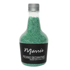 MARRES - Botella Con Piedra Decorativa 400 Ml Aguamarina
