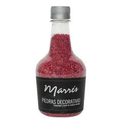 MARRES - Botella Con Piedra Decorativa 400 Ml Fucsia