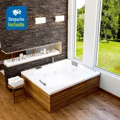 FIRPLAK - Hidromasaje Bonaire Spa 182X152Cm Con Mantenedor De Temperatura Blanco