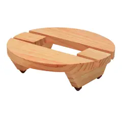 undefined - Base Para Matera De Madera Redonda 24x24cm Café