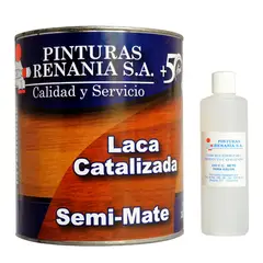 RENANIA - Laca Catalizada Blanca Semi Mate 1/4 de Galón