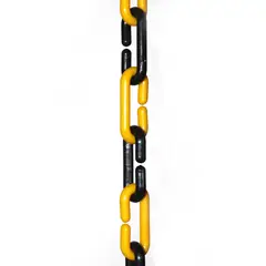FIXSER - Cadena Plastica Eslabonada Negra-Amarilla X 3 M