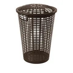 RIMAX - Canasta para Ropa Plastica 50 Litros Wengue Redonda