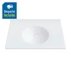 FIRPLAK - Lavamanos Quadratto 79x48 Brillante Blanco