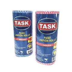 TASK - Paño Limpión Rollo Antibacterial x 80 Unidades