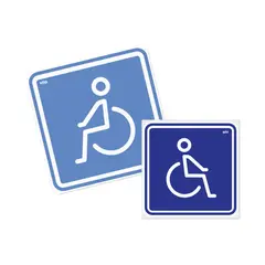 VISUAL ART - Combo Calcomanía Discapacitado X 2 Tamaños