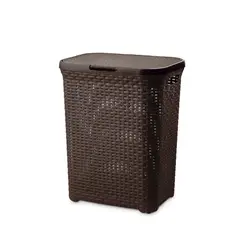 REYPLAST - Canasta para Ropa Plastica 72 Litros Rattan Cuadrada