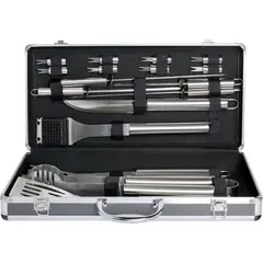 undefined - Set Parrillero De 18 Piezas Con Estuche De Aluminio