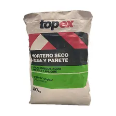 TOPEX - Mortero Seco Conv Pegaypanete 75 Kg/C2 40 Kg