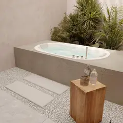 FIRPLAK - Hidromasaje Danesa 190x110 Cm con Kit Teleducha y Cascada Grande Blanco