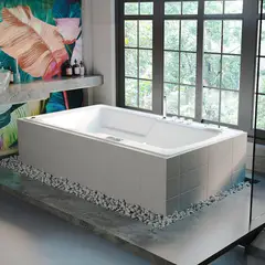 FIRPLAK - Hidromasaje Francesa 180X100 Blanco C2-Kt-Cg