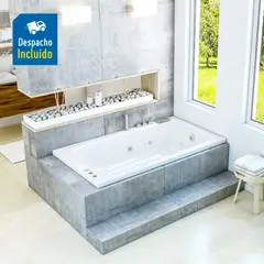 FIRPLAK - Hidromasaje Qatar 180X100 Blanco C2-Kt-Cg