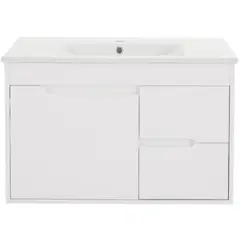 SENSI DACQUA - Mueble De Baño Almada 46x80x50cm Blanco Brillante con Lavamanos