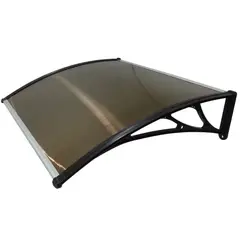 HOGGAN - Alero 70x120cm Café con Soporte Negro