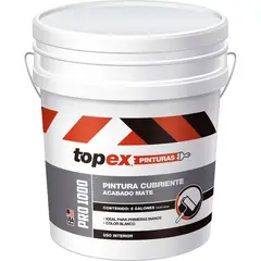 TOPEX - Pintura para Interior Contratista 1000 Cubriente Blanco 5 Galón