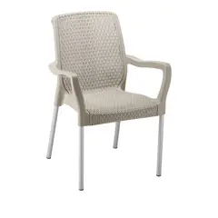 RIMAX - Silla Plástica con Brazos Shia Taupe