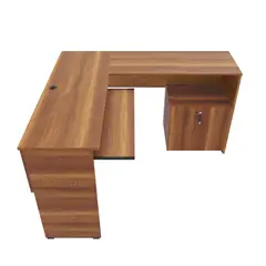 undefined - Escritorio en L 72.8x120.9x132 cm Ceniza