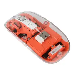 JALTECH - Mouse Dual BT Naranja Transparente Naranja