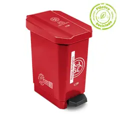 ESTRA - Caneca Plástica Pedal 10 Litros Verde para Residuos Orgánicos Eco
