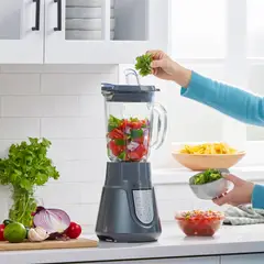 BLACK+DECKER - Licuadora 1.5 Litros Silenciosa Con Jarra de Vidrio Perfect Pour Bl1516-2mdla