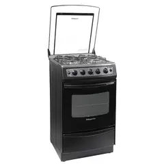 SUPERIOR - Estufa de Piso Titanium 4 Puestos Gas Natural Negra Frente Cromado Sn-7004 08 P1 Titanium