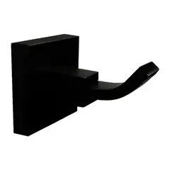 GRIFOS CENTER - Perchero para Baño Base Cuadrada Negro Mate
