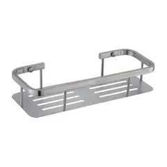 GRIFOS CENTER - Repisa de Baño Rectangular En Acero Plateada