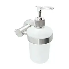 GRIFOS CENTER - Dispensador de Jabón Líquido Con Botella de Vidrio Matizada