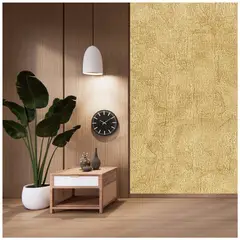 MATTEO - Papel Colgadura Espatulado Dorado 53 cm x 10 m