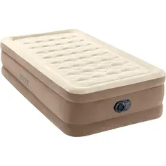 INTEX - Colchón Inflable Doble Con Cabecera Bomba Integrada Azul iDOO