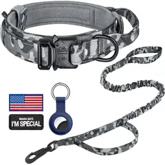 undefined - Collar Táctico Ajustable para Perros con Parches