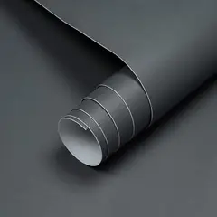 undefined - Papel Tapiz Vinílico Gris Oscuro Mate Autoadhesivo y Removible