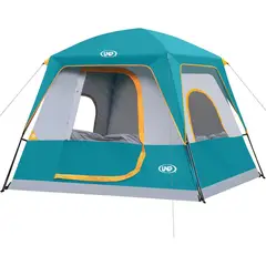 UNP - Carpa para Camping 4 Personas Azul Océano Portátil Impermeable y Fácil de Instalar