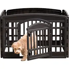 IRIS - Corral USA para Mascotas con 8 Paneles de Plástico Reforzado